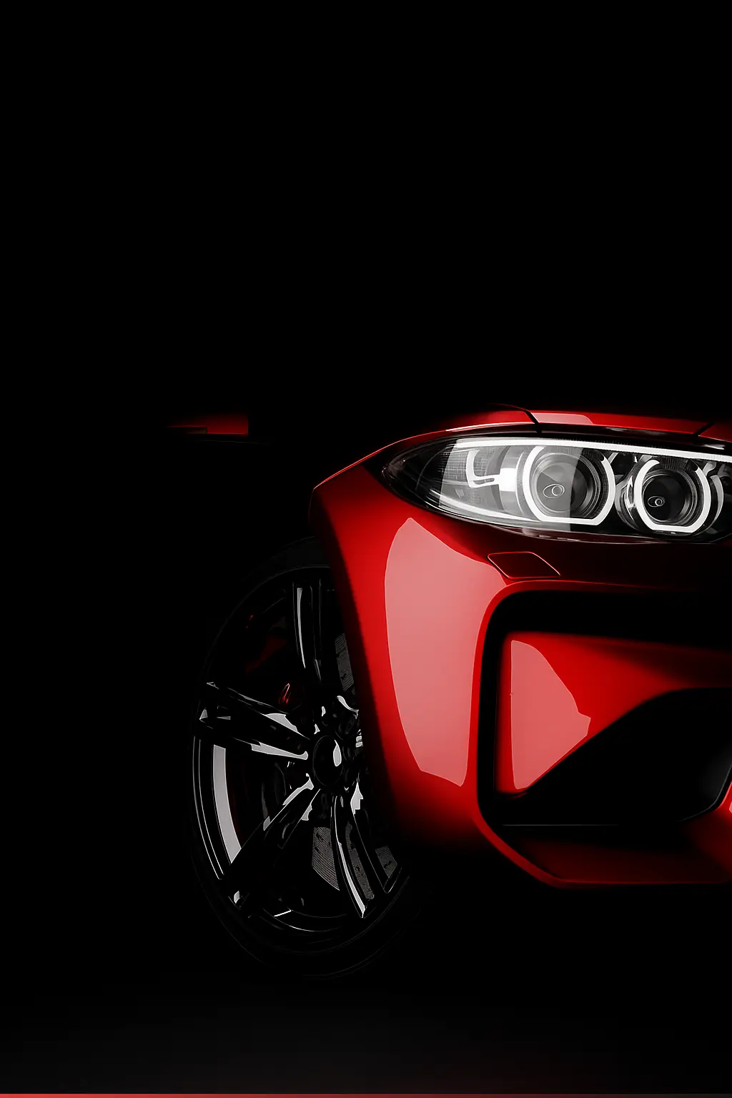 Sleek red sports car